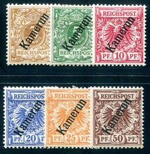 DEUTSCHE KOLONIEN KAMERUN 1897 1-6 * TADELLOS SATZ KRONE ADLER(08502