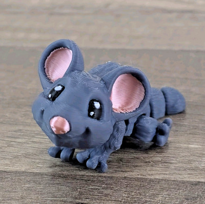Mini Mouse 3D Printed Articulated Flexi Fidget 3'' Toy Collectible Desk Pet