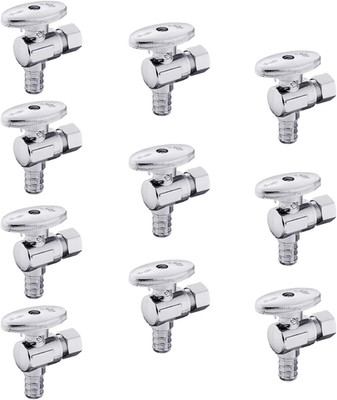 10-Pack  Shut off Valve 1/4 Turn Angle Stop Valve 3/8'' OD Compression X 1/2'' Pex