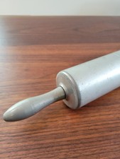 Vintage Aluminum Rolling Pin 18 in with Handles Read description