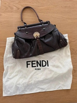 Fendi by Karl Lagerfeld 2005 Vintage Zucca FF Magic Medium Handle Handbag