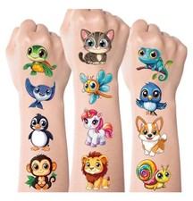 JCFIRE Larger Temporary Tattoos For Kids Stocking Stuffers, 102 Styles Mixed Cut