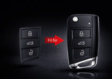 Tastenfeld Pad Gummi für Funk Schlüssel 3-Taste für VW Polo Golf 7 Skoda SEAT