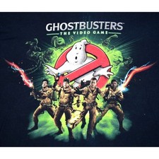Vintage T-Shirt Black Ghostbusters Size L 00s Ghostbusters The Video Game c.2009