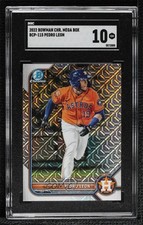 2022 Bowman Chrome Prospects Mega Box Mojo Refractor Pedro Leon SGC 10 GEM 13hc