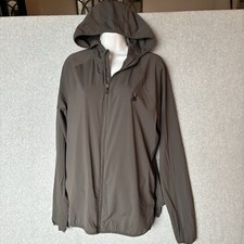 SPYDER Active Lightweight Hooded Full Zip Jacket Large Gray Outdoor