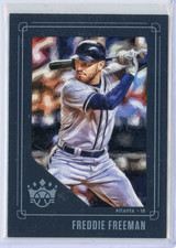 2019 DIAMOND KINGS BASEBALL FREDDIE FREEMAN BLUE FRAME CROWNING MOMENT
