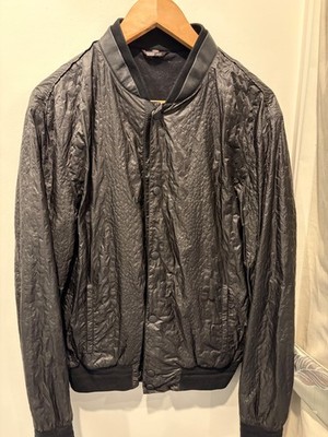 roberto cavalli vintage black bomber jacket