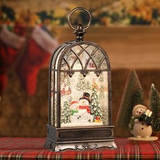 Snow Globe Christmas with Snowman, Lighted Christmas Snow Globes with Timer, ...