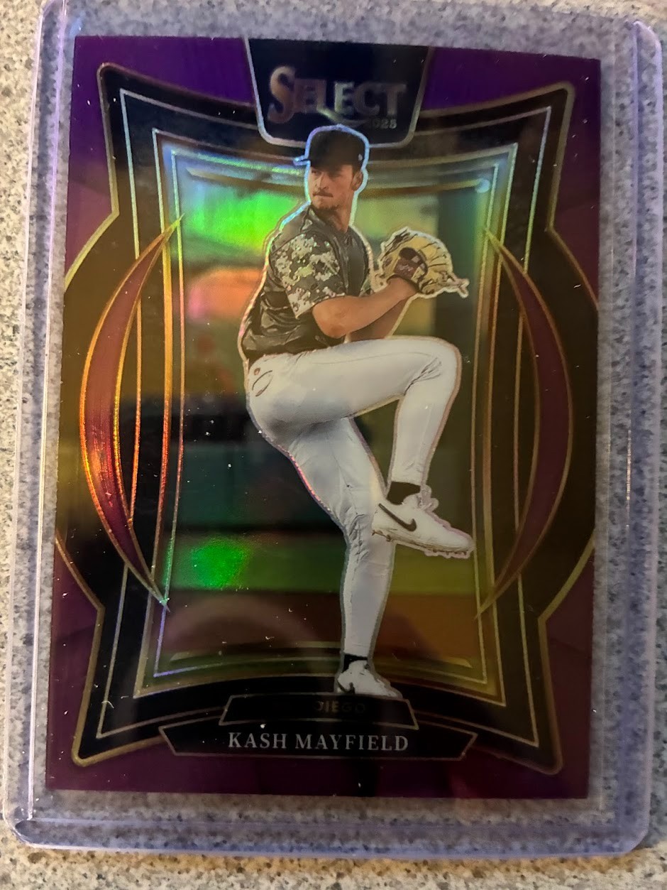 2025 Select Purple Prizms #95 Kash Mayfield /75 Padres Concourse 