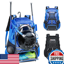 VIGEGARI Youth Baseball Bat Bag, Softball T-Ball Backpack - Large Capacity