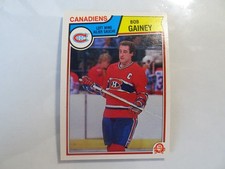 1983-84 O-Pee-Chee Hockey Card # 187 Bob Gainey VG-Ex (4) Montreal Canadiens