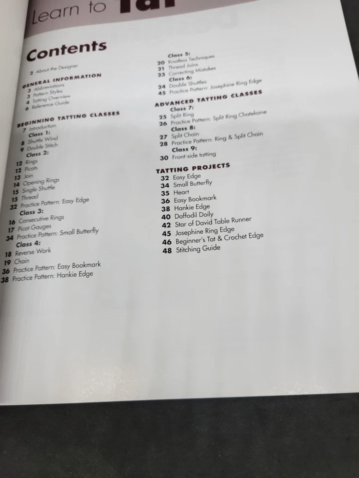 Learn to Tat Book w/DVD Tatting Technique Patterns Annie's Janette Baker NEW - Image 4 of 4