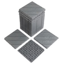 27pcs Plastic Interlocking Deck Tiles Waterproof Flooring Tiles Patio Flooring