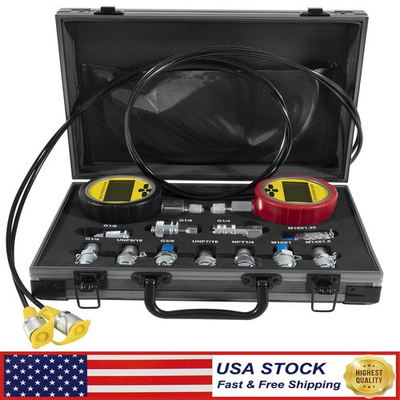 #ad #ad 70M Digital Hydraulic Pressure Test Gauge Hose Coupling Kit 70MPa for Excavator $328.99