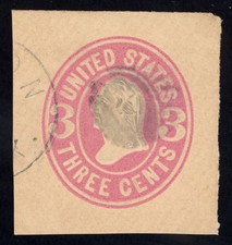 US Scott U59 Used Envelope Cut Square Lot E591 bhmstamps