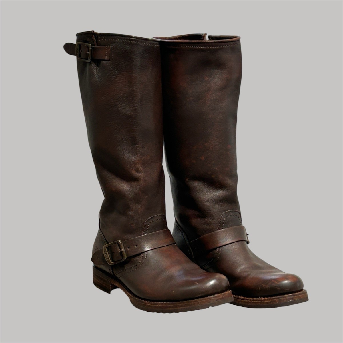 Veronica Slouch Brown Frye Booties FRYE BOOT VERONICA