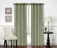 New Elegant Modern Contemporary Solid Faux Silk Window Treatment Curtain 54" X
