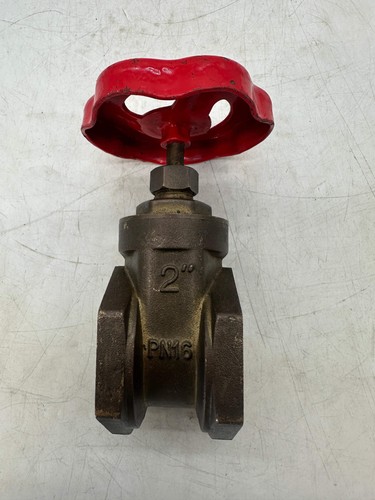 2" FNPT Brass Gate Valve, PN16 / 232 PSI (No Box)