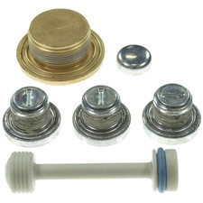 Freeze Plug Kit, Complete Engine, Brass/Steel/Plastic, GM Ls-Series, Kit