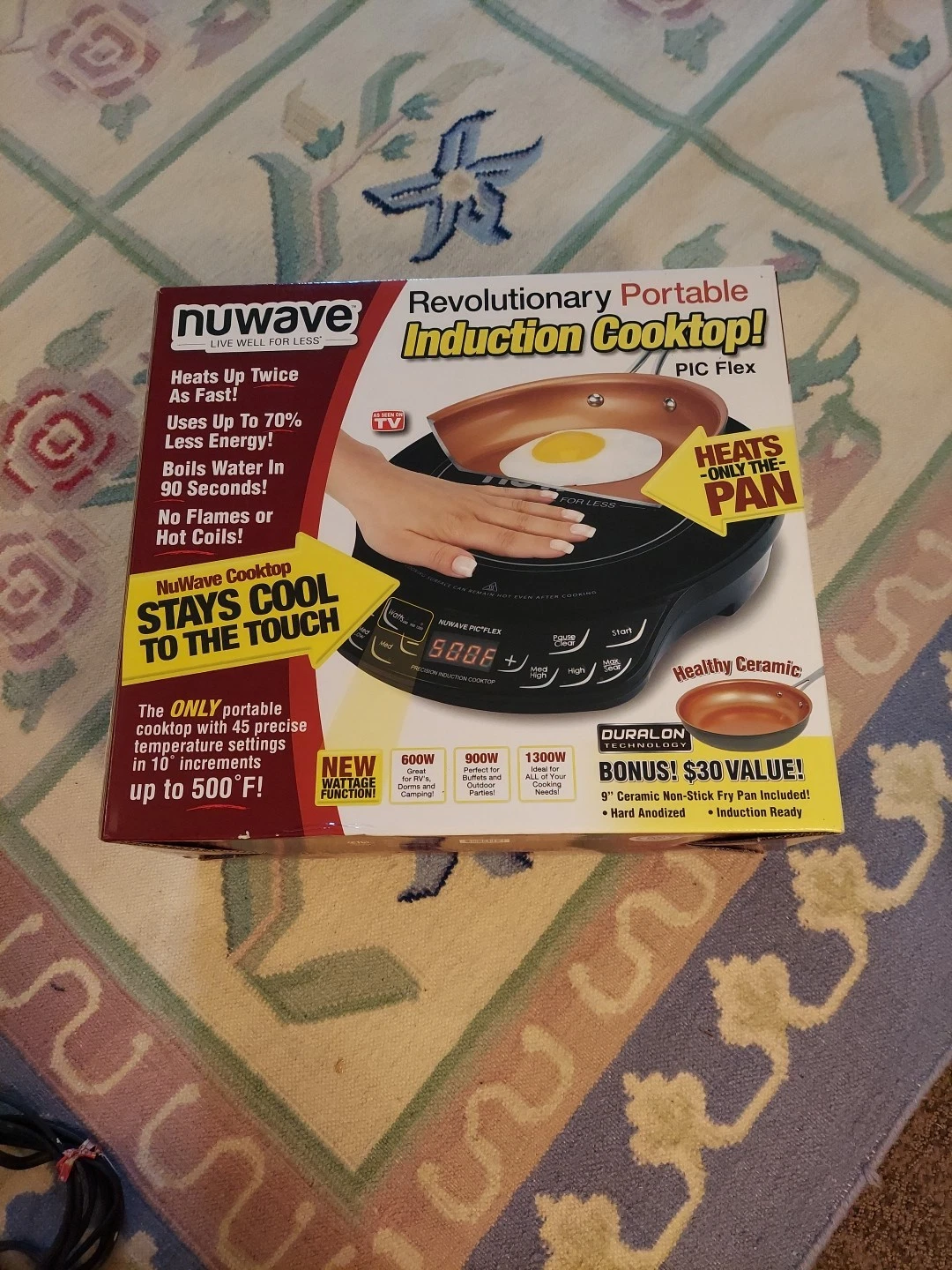 NuWave Precision Induction Cooktop Portable Set w/ 9" Ceramic Fry Pan
Opens in a new window or tab