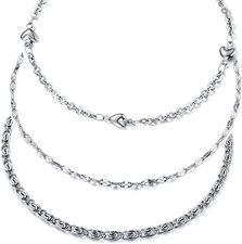 Ankle Bracelet for Women, Stainless Steel Anklets Set 8.2" 2" Adjustable Waterpr