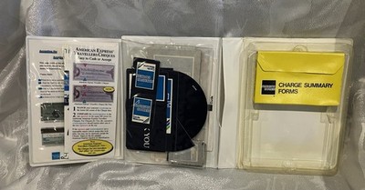 Vintage American Express UK 80er Händler-Set POS Formulare Anweisungen Ordner Requisite