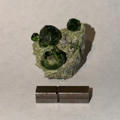 Demantoid Garnet Crystal Cluster on Matrix 3.3cm - Soghan, Iran Mineral Specimen