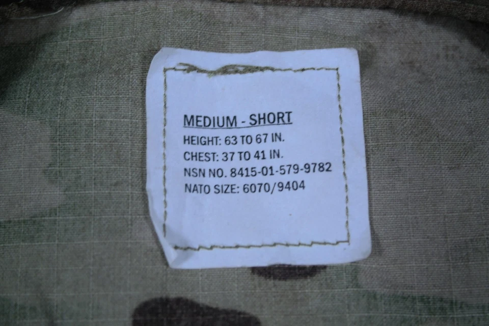 US Army ACU OCP Multicam Jacket Mens Medium Short Combat NSN 8415-01-579-9782 - Image 2 of 4