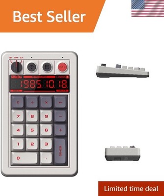 Retro 18 Mechanical Numpad with Bluetooth/Wired   Perfect for Windows & Android