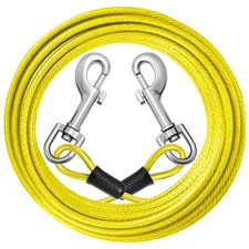 jenico Dog Tie Out Cable 15ft Dog Leads for Yard Heavy Duty - Reflective Chai...