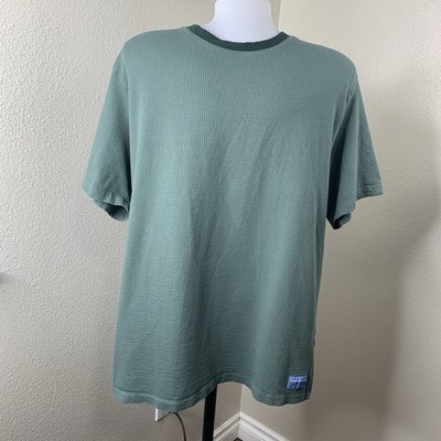Scotch & Soda Amsterdam T Shirt Mens Sz L Green Ribbed Textured Stretch Top