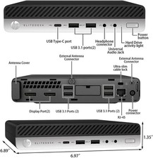 HP EliteDesk 800 G4 Mini PC Intel i5-8500T 8GB RAM 256GB SSD Win11 Pro HDMI WIFI