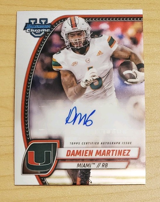 2024 Bowman University Chrome Prospect Auto Damien Martinez #PA-DMA (AU, RC)