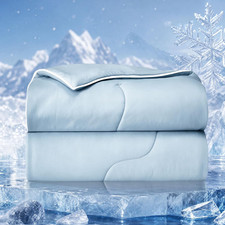 Queen Size Cooling Comforter with Q-Max 0.45 Lightweight Breathable Blanket fo