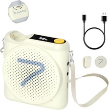 7RYMS WA2 Wireless Voice Amplifier for Teachers with Magnetic Lavalier Mic, Wire
