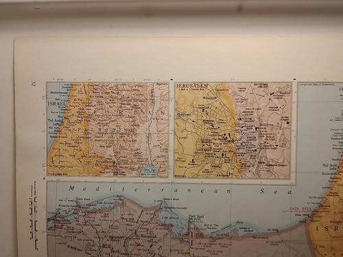 Vintage ISRAEL NORDÄGYPTEN Karte 1962 MSM Rand McNally Cosmopolitan World Atlas - Bild 5 von 7