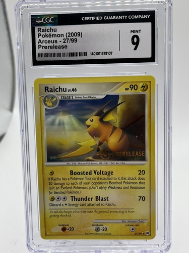 Raichu graded CGC 9 for sale on eBay