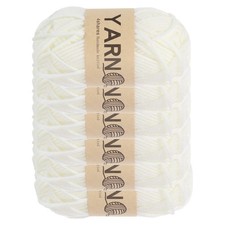 6Pcs Crocheting Yarn, 1.8mm Beige 5 Ply Acrylic Yarn 150 g,328 Yards Total