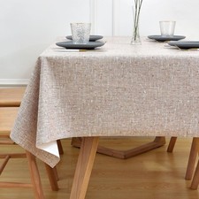Wipeable Waterproof Tablecloth for Rectangle Table Heavy Duty Vinyl Tableclot...