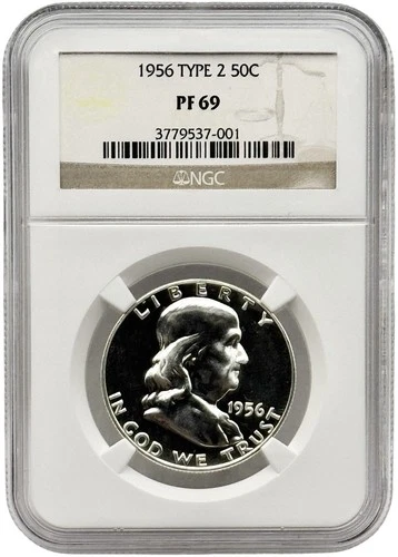 1956 Franklin Half Dollar Type 2 NGC PF69