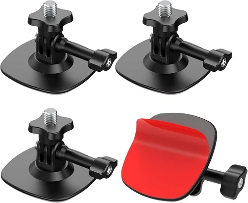 Flexible Adhesive Chin Helmet Sticky Mount Compatible with Insta360 Black  - Picture 1 of 9