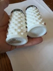 OBO Vintage Fenton White Milk Glass Hobnail Salt & Pepper Shaker Set - 3 inch