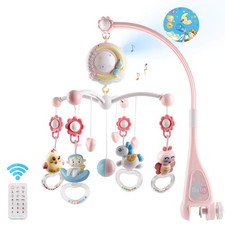 Baby Musical Crib Mobile with Timing Function Projector and Lights,Hanging Ro...