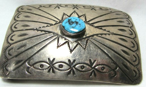 Stone Sterling Belt Buckle 