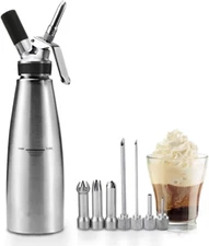 All Metal Steel Whipped Cream Dispenser 1 Quart - Professional Culinary Cream Wh