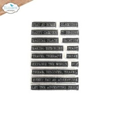 Elizabeth Craft Designs Clear Stamp Travel Phrases