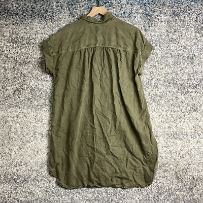 Cloth & Stone Womens Green Short Sleeve Button Front Shirt Dress Size Small | eBay Cloth & Stone Womens Green Short Sleeve Button Front Shirt Dress Size Small | eBay