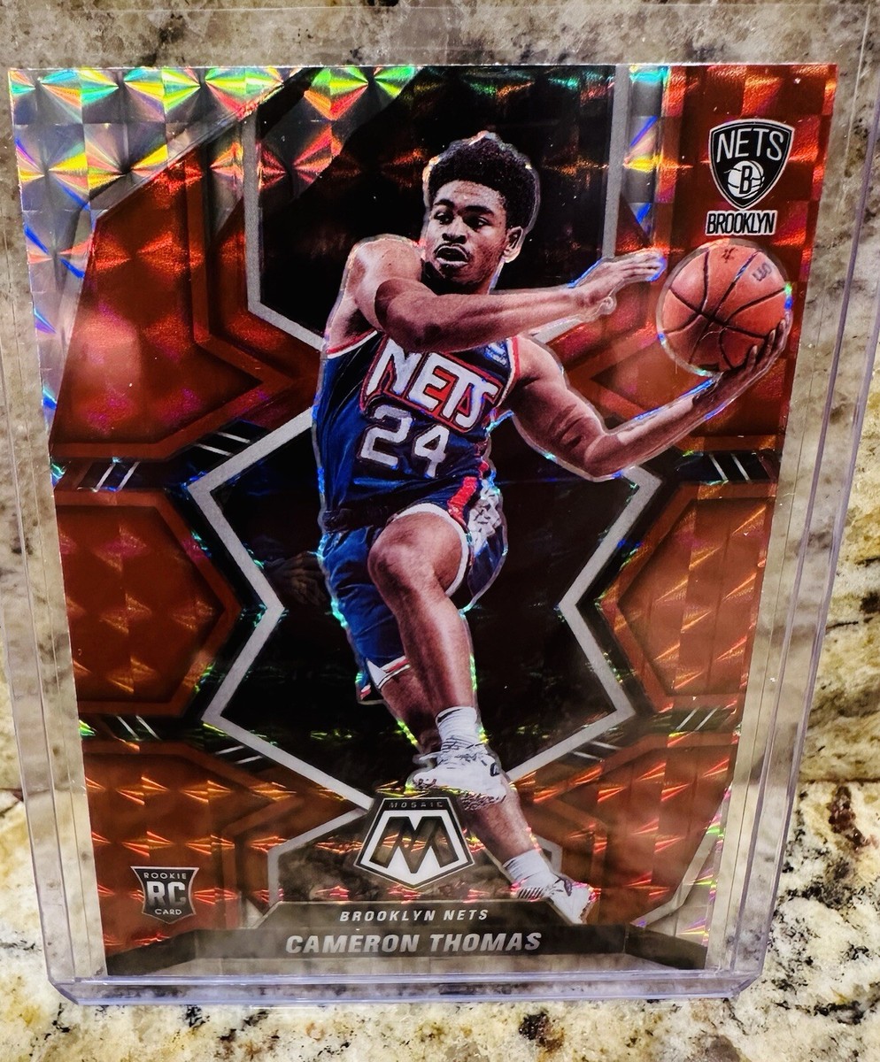2021-22 CAMERON THOMAS PANINI MOSAIC RED ROOKIE RC #215 Nets | eBay