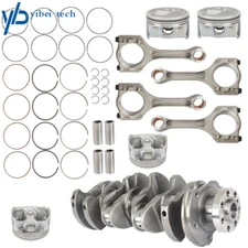 Engine Crankshaft & Piston Kit & 4× Rods For Hyundai Sonata Kia Optima G4KJ 2.4L